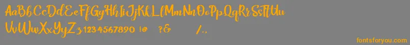 harley Font – Orange Fonts on Gray Background