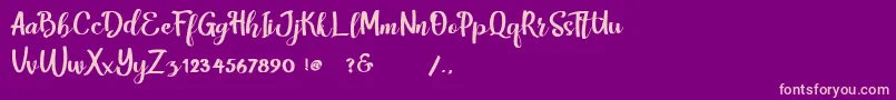 harley Font – Pink Fonts on Purple Background