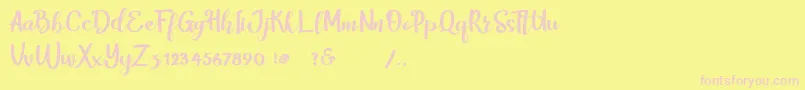 harley Font – Pink Fonts on Yellow Background