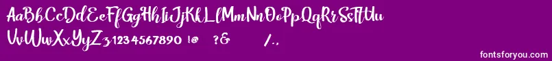 harley Font – White Fonts on Purple Background