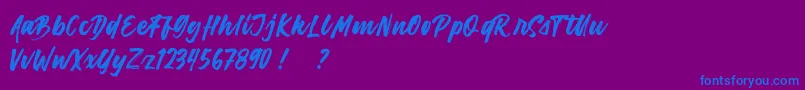 More about Harligh Brush Demo Font Harligh Brush Demo Font – Blue Fonts on Purple Background