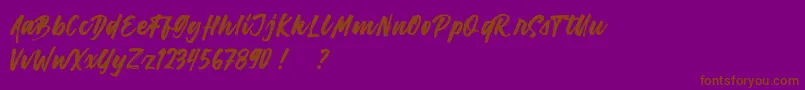 En savoir plus sur la police Harligh Brush Demo Police Harligh Brush Demo – polices brunes sur fond violet