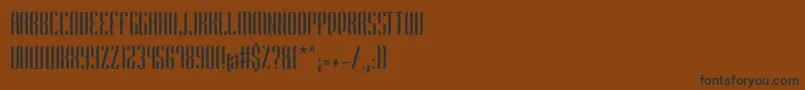 Harmonial NonCommercial-Schriftart – Schwarze Schriften auf braunem Hintergrund