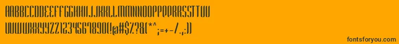 Harmonial NonCommercial-Schriftart – Schwarze Schriften auf orangefarbenem Hintergrund