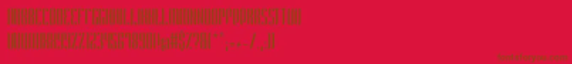 Harmonial NonCommercial-Schriftart – Braune Schriften auf rotem Hintergrund