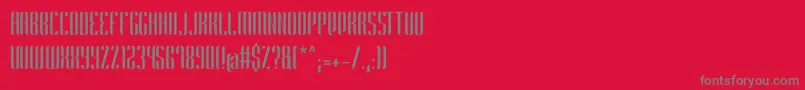 Harmonial NonCommercial Font – Gray Fonts on Red Background