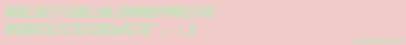 Harmonial NonCommercial-Schriftart – Grüne Schriften auf rosa Hintergrund