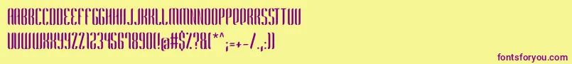 Harmonial NonCommercial Font – Purple Fonts on Yellow Background