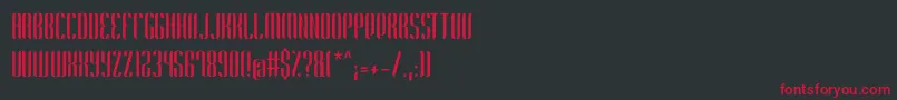 Harmonial NonCommercial Font – Red Fonts on Black Background