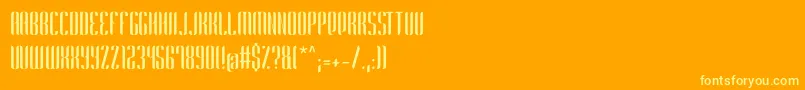 Police Harmonial NonCommercial – polices jaunes sur fond orange