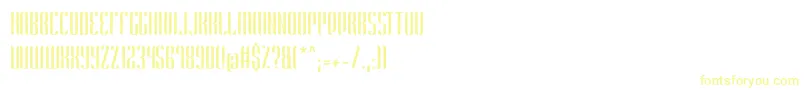 フォントHarmonial NonCommercial – 白い背景に黄色の文字