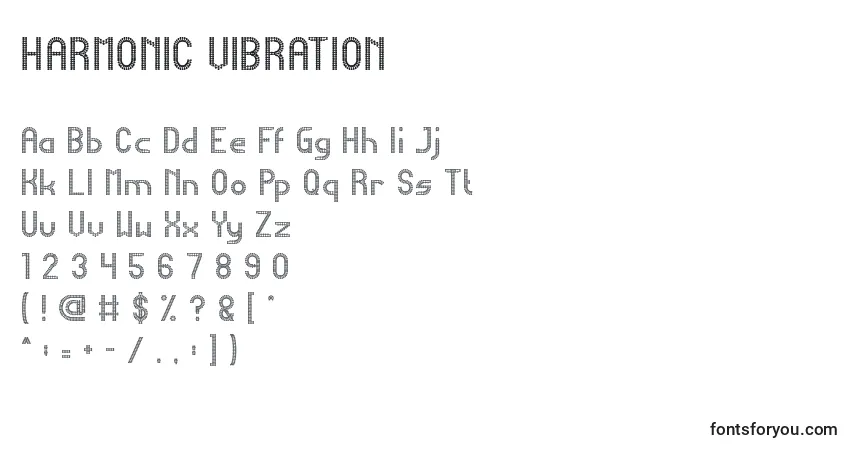Fuente HARMONIC VIBRATION - alfabeto, números, caracteres especiales