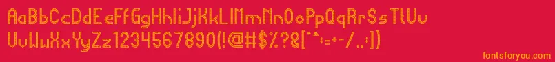 フォントHARMONIC VIBRATION – 赤い背景にオレンジの文字