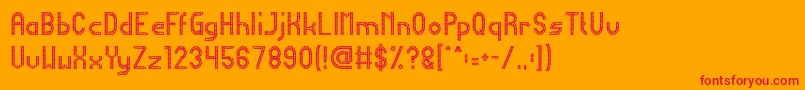 HARMONIC VIBRATION Font – Red Fonts on Orange Background