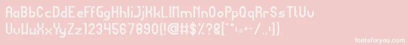 HARMONIC VIBRATION Font – White Fonts on Pink Background