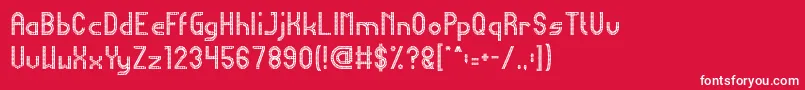 フォントHARMONIC VIBRATION – 赤い背景に白い文字