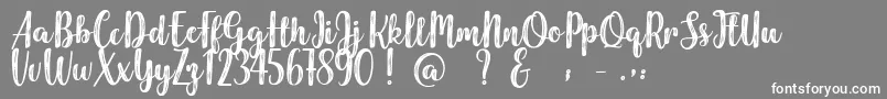 Harmonious Calendar Font – White Fonts on Gray Background