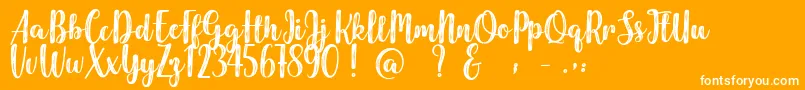 Harmonious Calendar Font – White Fonts on Orange Background
