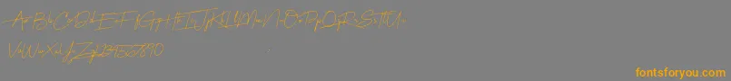 Harmony Font – Orange Fonts on Gray Background