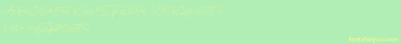 Harmony Font – Yellow Fonts on Green Background