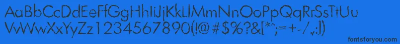 LimerickrandomLightRegular Font – Black Fonts on Blue Background