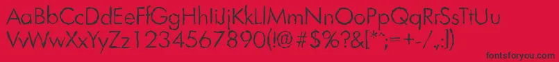 LimerickrandomLightRegular Font – Black Fonts on Red Background