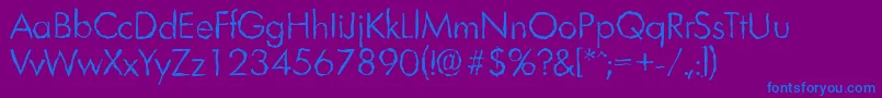 LimerickrandomLightRegular Font – Blue Fonts on Purple Background