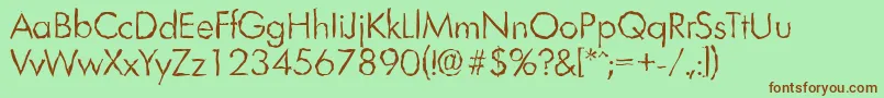 LimerickrandomLightRegular Font – Brown Fonts on Green Background