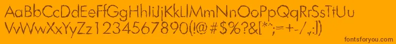 LimerickrandomLightRegular Font – Brown Fonts on Orange Background