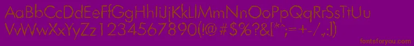 LimerickrandomLightRegular Font – Brown Fonts on Purple Background