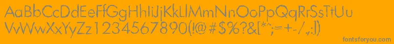 LimerickrandomLightRegular Font – Gray Fonts on Orange Background