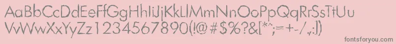 LimerickrandomLightRegular Font – Gray Fonts on Pink Background