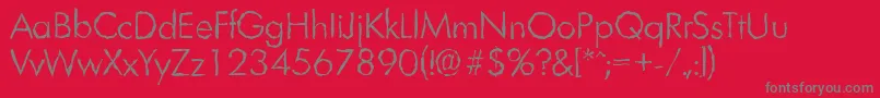 LimerickrandomLightRegular Font – Gray Fonts on Red Background