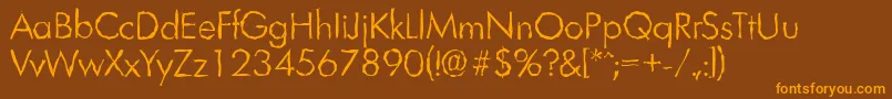 LimerickrandomLightRegular Font – Orange Fonts on Brown Background