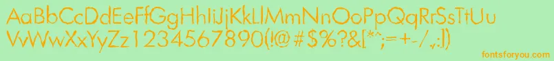 LimerickrandomLightRegular Font – Orange Fonts on Green Background