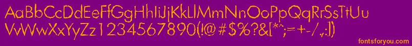 LimerickrandomLightRegular Font – Orange Fonts on Purple Background