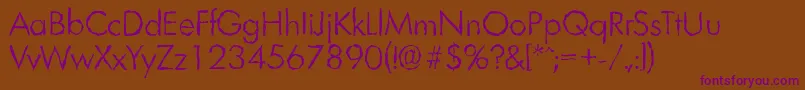 LimerickrandomLightRegular Font – Purple Fonts on Brown Background