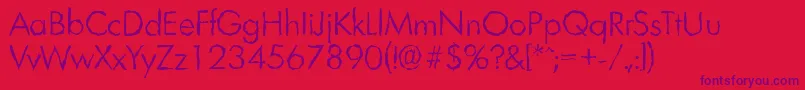 LimerickrandomLightRegular Font – Purple Fonts on Red Background
