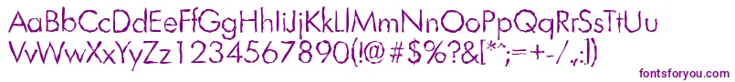 LimerickrandomLightRegular Font – Purple Fonts on White Background