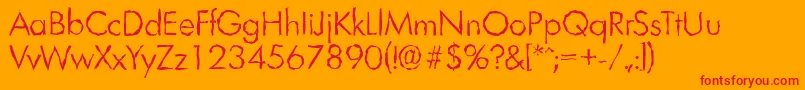 Шрифт LimerickrandomLightRegular – красные шрифты на оранжевом фоне