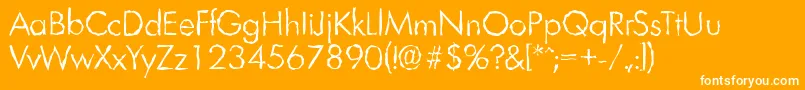 LimerickrandomLightRegular Font – White Fonts on Orange Background