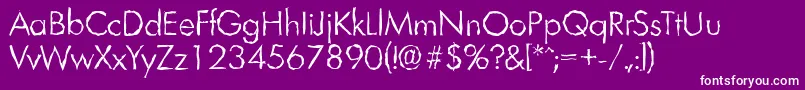 LimerickrandomLightRegular Font – White Fonts on Purple Background