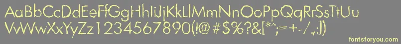 LimerickrandomLightRegular Font – Yellow Fonts on Gray Background