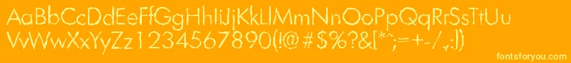 LimerickrandomLightRegular Font – Yellow Fonts on Orange Background