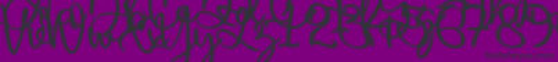 Harold Flower-fontti – mustat fontit violetilla taustalla