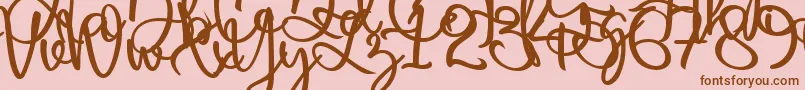 Harold Flower Font – Brown Fonts on Pink Background