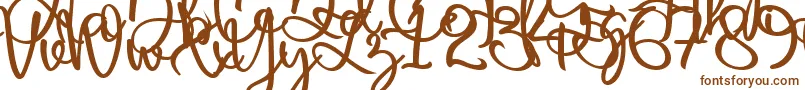 Harold Flower-fontti – ruskeat fontit valkoisella taustalla