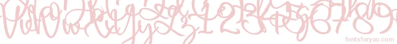 Harold Flower-Schriftart – Rosa Schriften auf weißem Hintergrund
