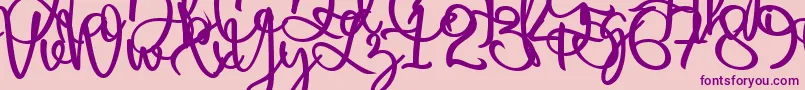 Harold Flower-Schriftart – Violette Schriften auf rosa Hintergrund