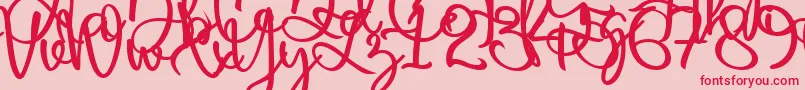 Harold Flower Font – Red Fonts on Pink Background